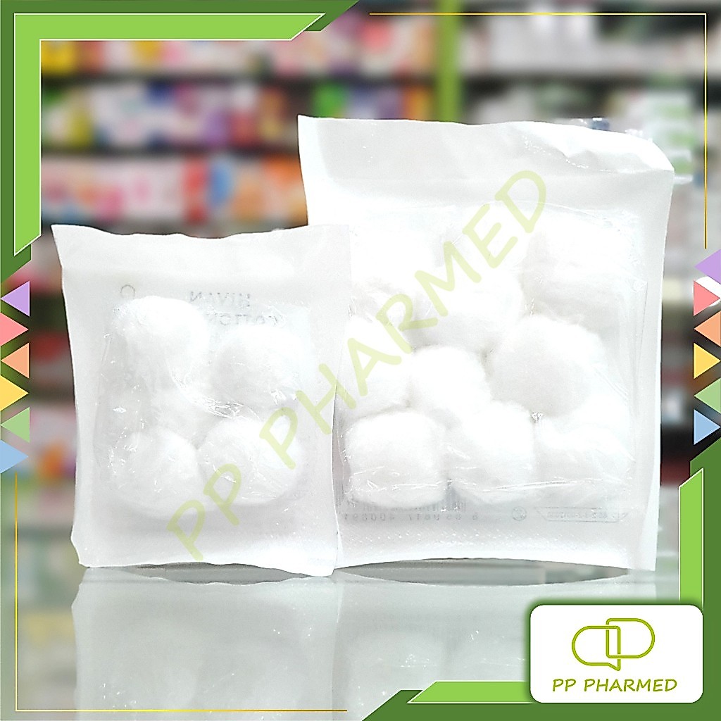 Hivan สำลีก้อน ปลอดเชื้อ Cotton Ball Sterile ถุง5,10ก้อน