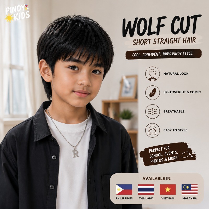 เด็กวิกผมสําหรับเด็กผู้ชายหมาป่าหาง มูล รูปที่ 4