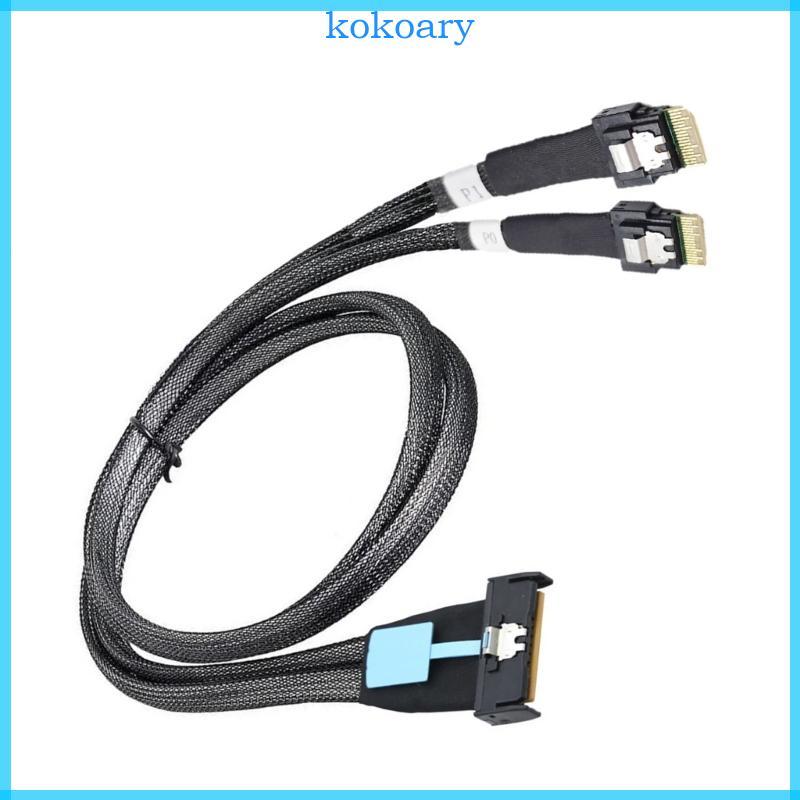 KOK PCIE Server Data Cable Gen5 8i ถึง 2xSFF 8654 4i Server Cabling Solution สําหรับ Data Center ประ