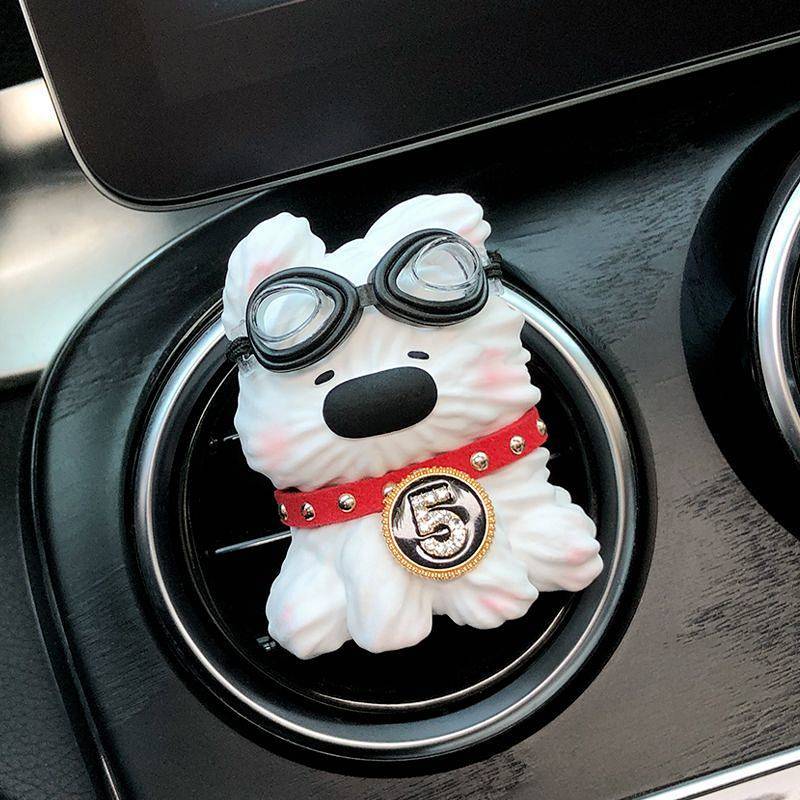 Cute Puppy Car Aromatherapy Air Conditioner Air Outlet Decoration Car Perfume Fragrant Stone Car Int
