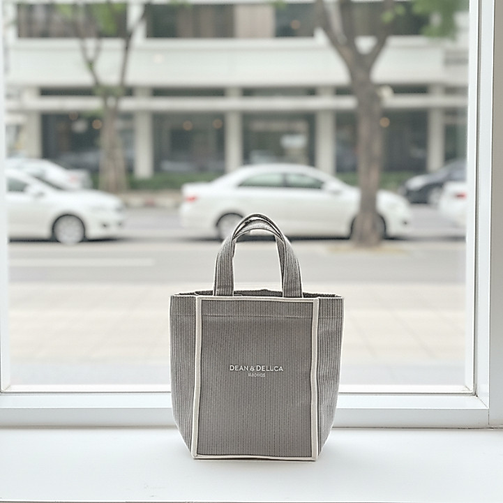 D&D CORDUROY GREY TOTE BAG XS