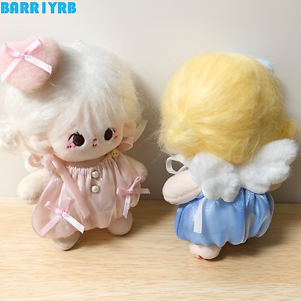 BARR1YRB เสื้อผ้าฝ้าย 10 ซม. ชุดโบว์พร้อมปีก DIY Love Hairclip Creative ตลก Dress Up ชุดอุปกรณ์เสริมตุ๊กตา