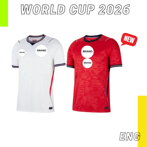 (ใหม่)England Home Away Kit World Cup 2026 Football Jersey Fan Player Issue Cheap Quality England Uk