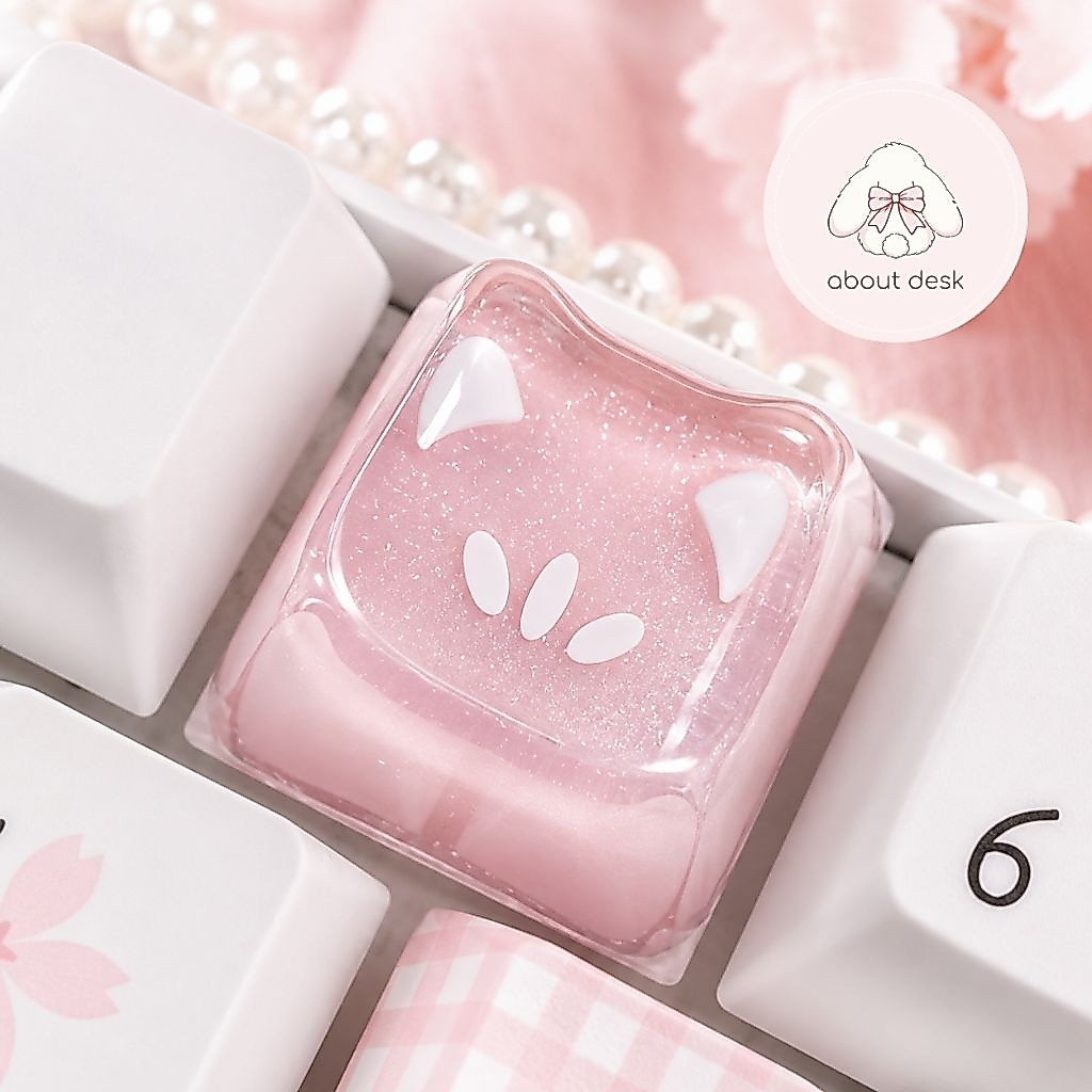 about desk | Celestial Cat Collection Artisan Resin Keycap | Handmade Galaxy Series พร้อมส่งจากไทย