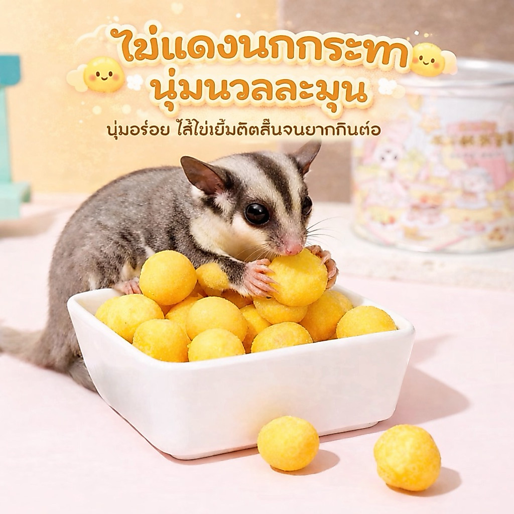 [crazyo pet shop]ขนมขบเคี้ยว ไข่แดงนกกระทา NuoNuo ห๊อมกรอบกินเพลิน สำหรับชูการ์แฮมสเตอร์