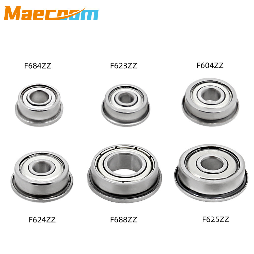 2pcs แบริ่งบอลหน้าแปลน F604ZZ F623ZZ F624ZZ F625ZZ F684ZZ F688ZZ 3D เครื่องพิมพ์ชิ้นส่วน Deep Groove