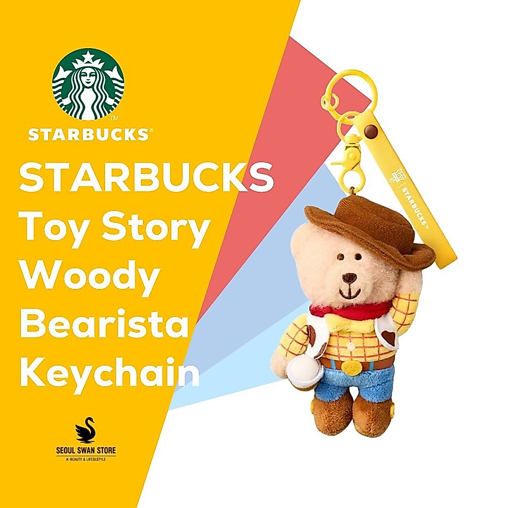 [STARBUCKS] พวงกุญแจ Woody Bearista จาก Toy Story | ของสะสมตุ๊กตา Plush | พวงกุญแจตัวละคร Disney | ส