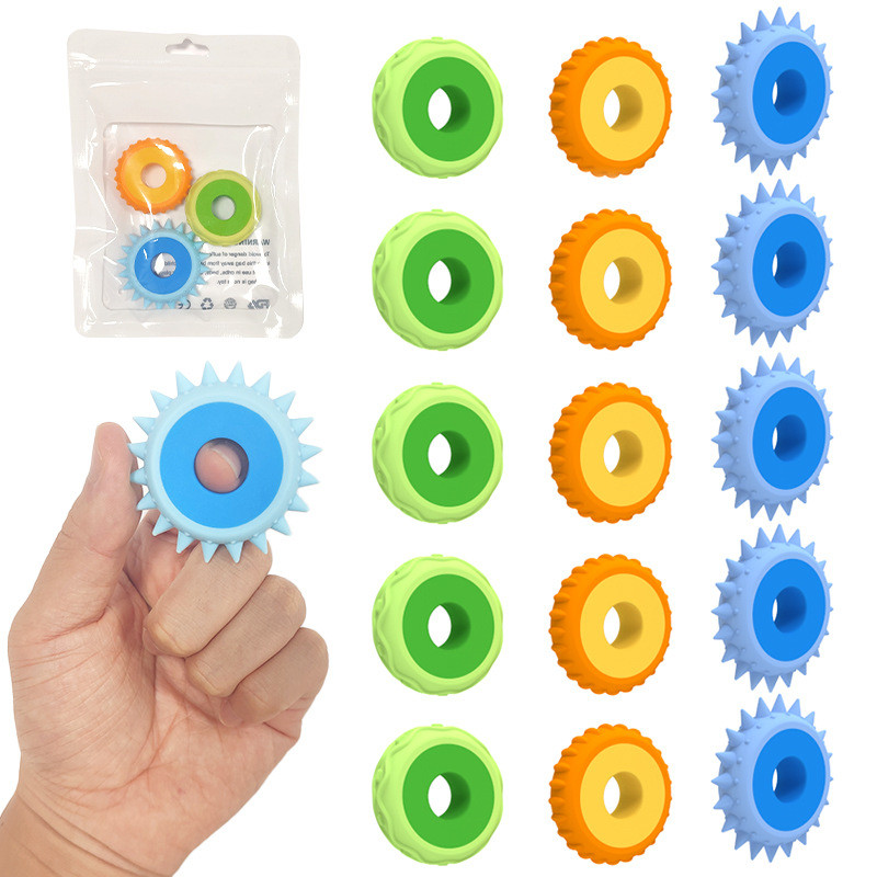 New Product Fidget Toys Children's Sensory Ring Silicone Stress Relief Finger Ring ADHD Stress-relie