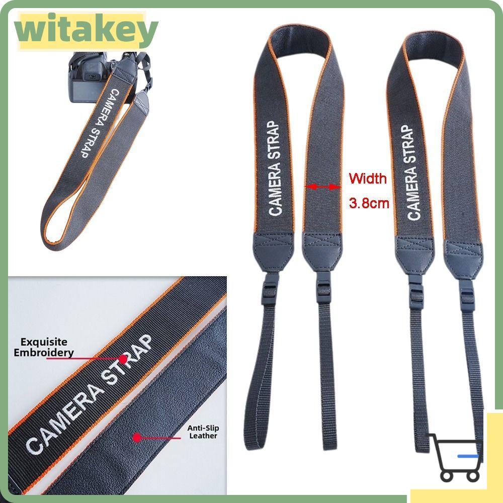 WITAKA Micro Single Strap, Anti-slip Leather Adjustable Camera Strap, 3.8cm Wide SLR Cameras Strap f