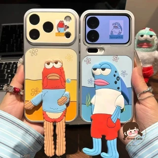 การ์ตูนตลกปลาสําหรับiPhone 17 Air 16E 16 15 14 13 12 11 Pro Max XR XS Max X 8 7 6 6s Plus SE3 SE2 น่ารักใต้น้ําCoralsฝาครอบกันกระแทกเงินปลอกนุ่ม