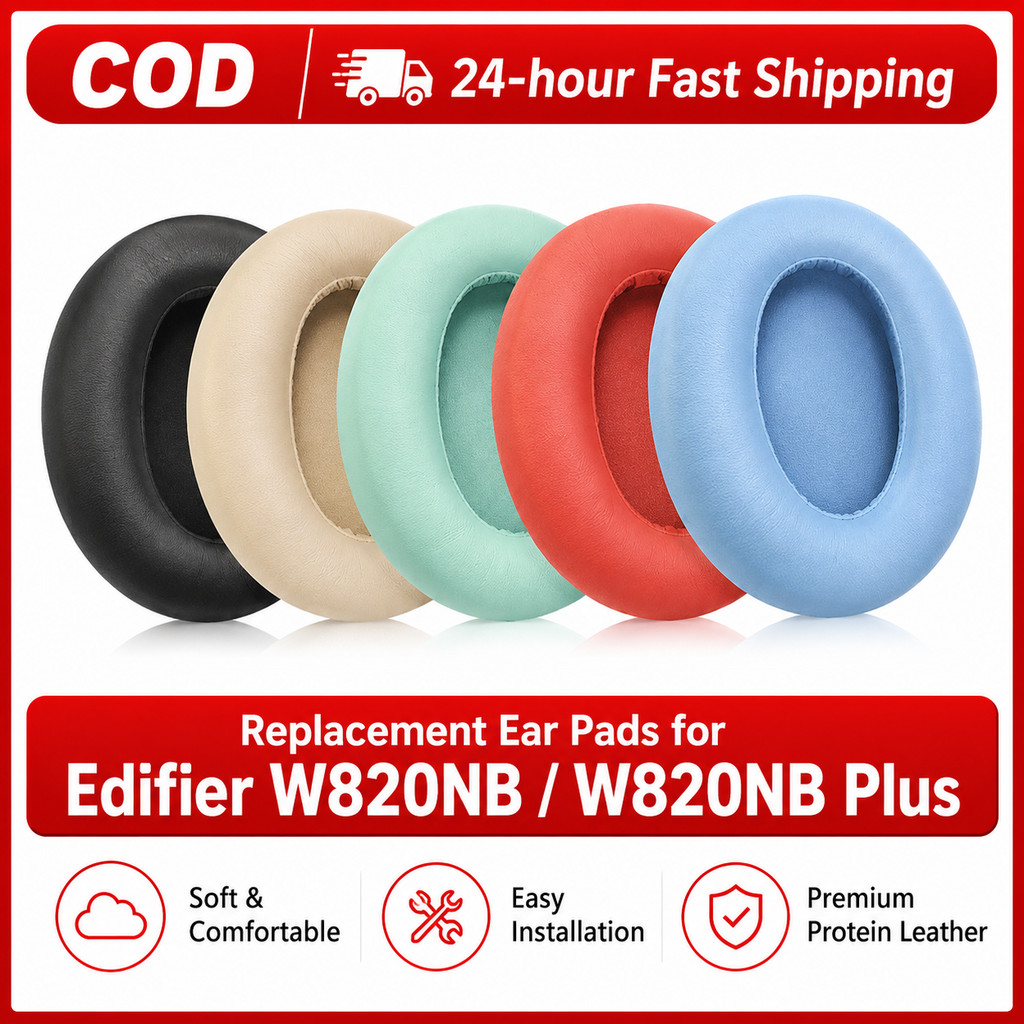 Earpads แผ่นรองหูฟังหูฟังสําหรับ Edifier W820NB,หูฟังเบาะรองนั่ง,เปลี่ยนแถบคาดศีรษะ,Earmuff Repair Cushion Ear pads