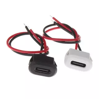 # ruier # 2Pin USB-C TypeC กันน้ํา USB Connector การบีบอัดโดยตรงหญิงฐานหญิง Soet ชาร์จอินเทอร์เฟซพร้อมลวดเชื่อมกันน้ํา Soet .