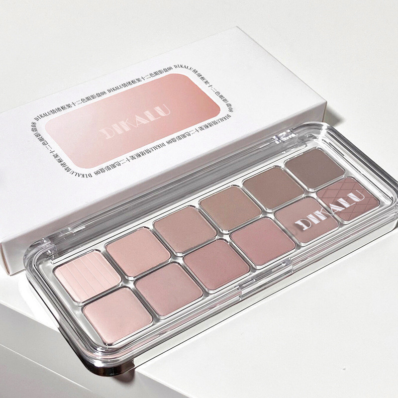 พาเลทตา odbo พาเลทตา 4u2 พาเลทตา sivanna DIKALU 12 สีอายแชโดว์ Palette Swollen Eye Foam ฤดูใบไม้ผลิฤ