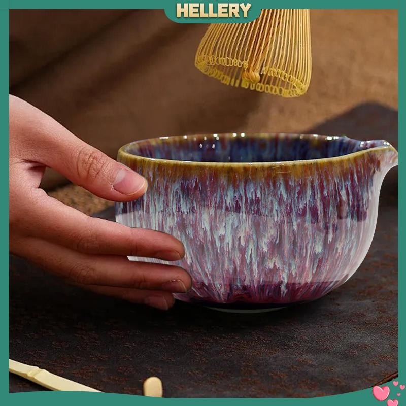 [HelleryTH] ชามมัทฉะญี่ปุ่นพร้อมพวยงานฝีมือเฉพาะสําหรับห้องครัวปาร์ตี้ Tearoom