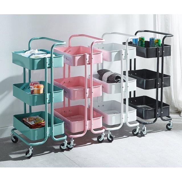 3 TIER PUSH RACK / 3 TIER SALON TROLLEY / DECORATIVE RACK / ผ้า RACK / SALON TROLLEY