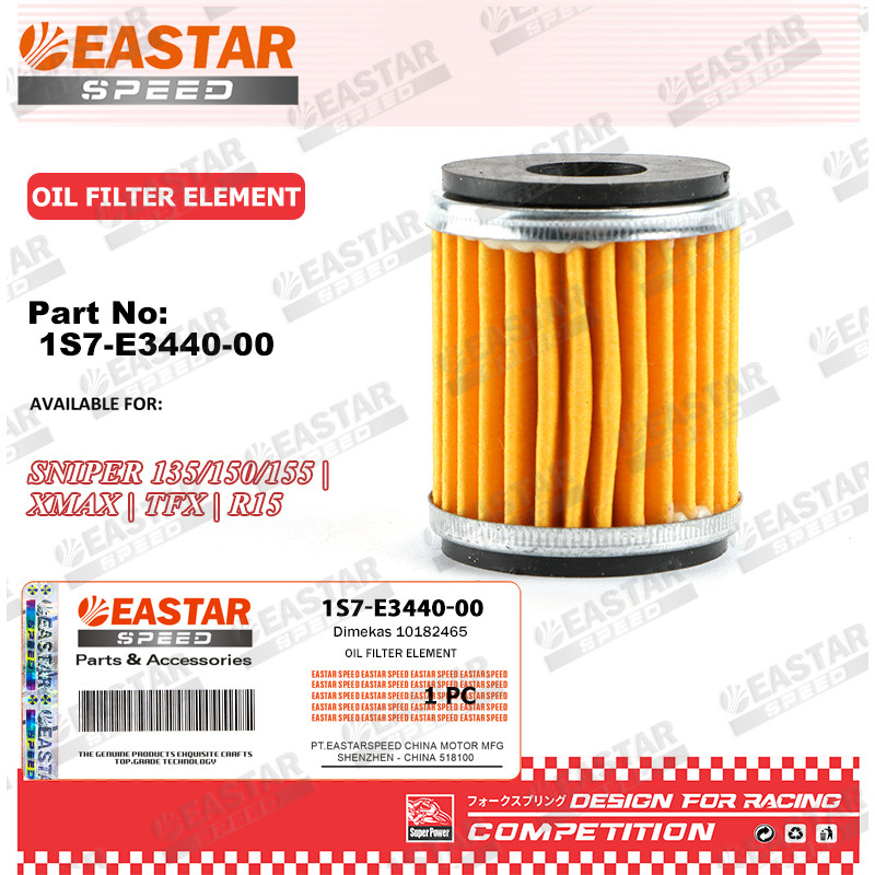กรองน้ํามันเครื่อง Sniper135 150 TFX150 R15 V2 V3 XSR155 MT15 Xmax Vega Crypton 1S7-E3440-00