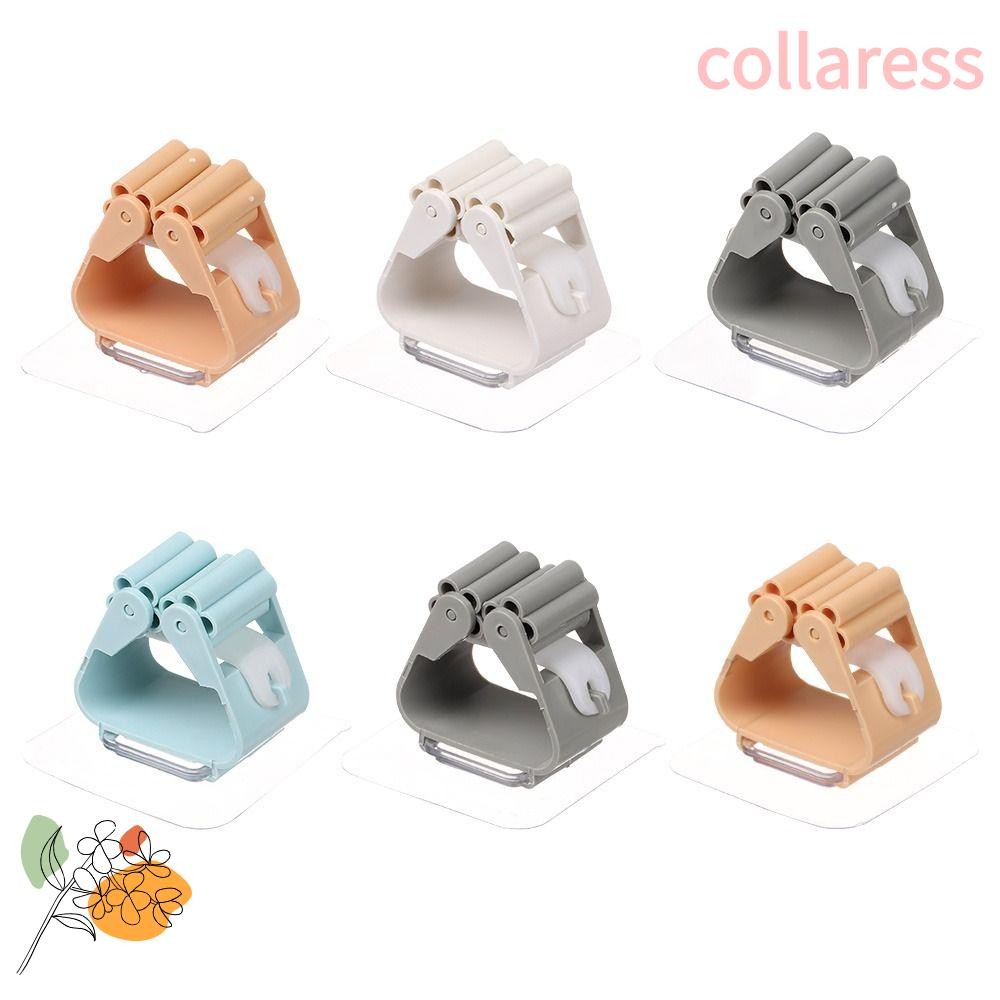 COLLARESS Mop Holder Kitchen Bathroom Mop Rack Organizer Self Adhesive Broom Hanger