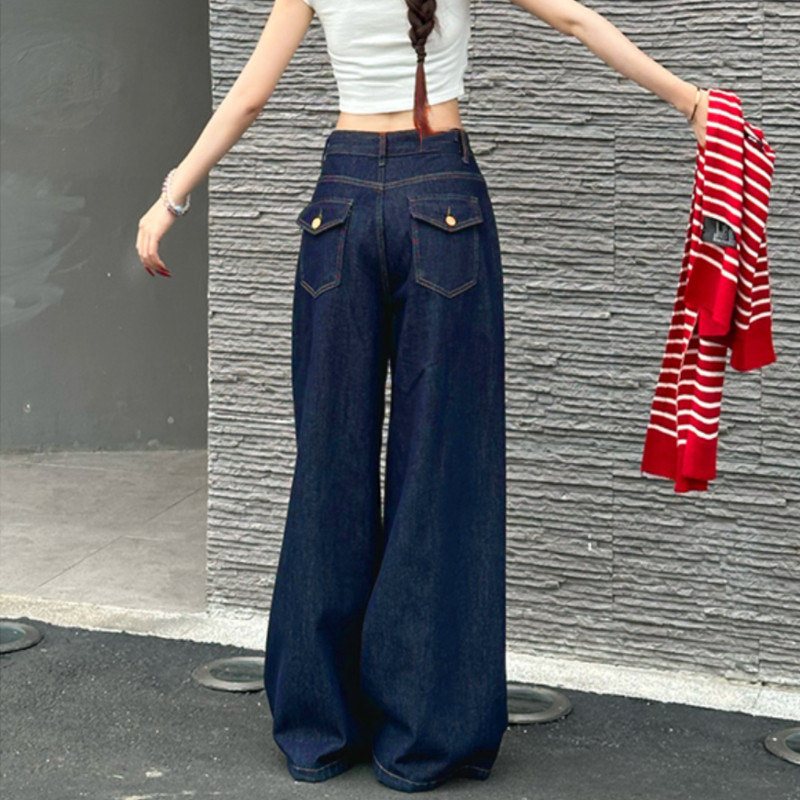 Laterme (S-7XL) กางเกงยีนส์ กางเกงยีนส์ถูพื้น เอวสูง ผ้ายีนส์นิ่ม ใส่เที่ยวสวยมาก
