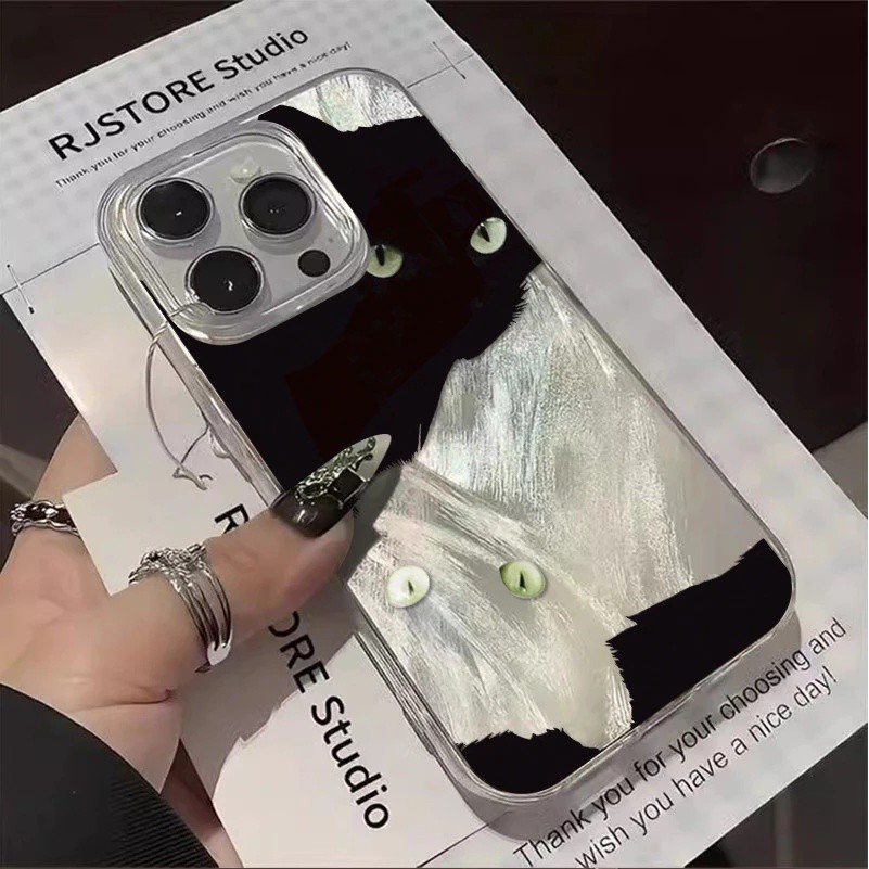 INFINIX สีดําและสีขาวลูกแมวสําหรับ INFINIXHOT30I HOT30PLAY HOT40 HOT8 HOT9PLAY ITEL RS4 A05S S23PLUS