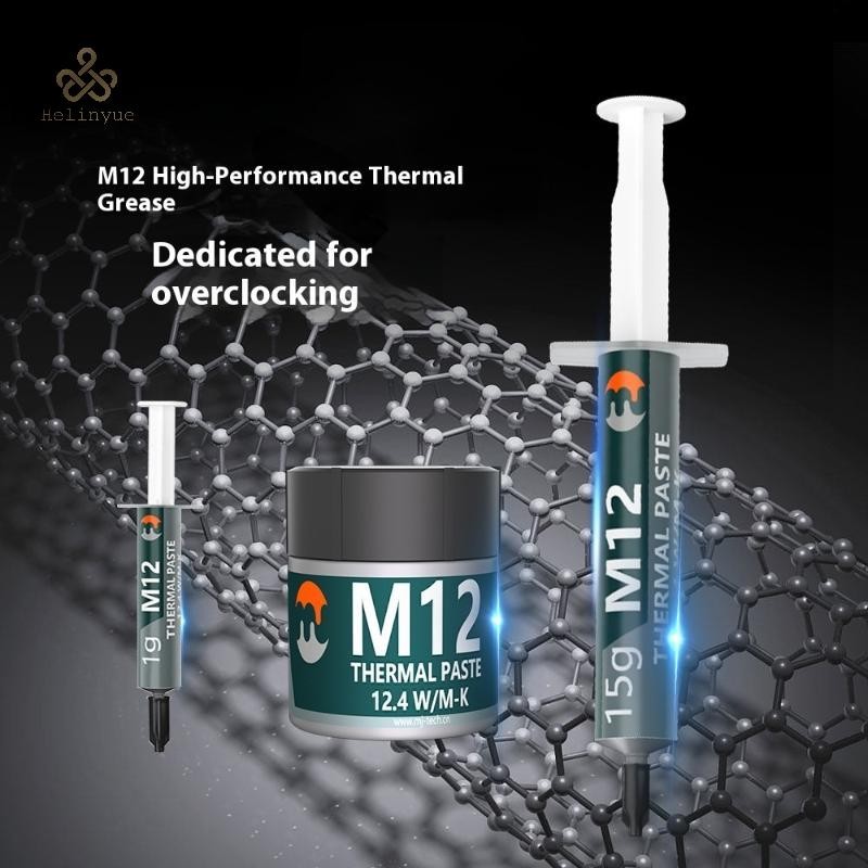 HELINYUE 1 ชิ้น 12.4 W/MK Performance จาระบีนําความร้อน M12 ความร้อนสําหรับ Cpu Cooler/ventilador/GP