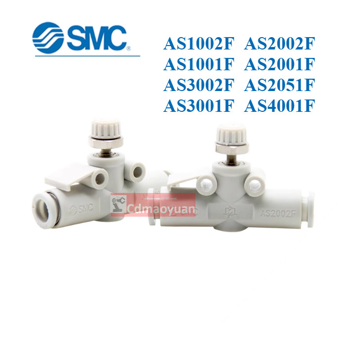 SMC ความเร็ววาล์วปีกผีเสื้อ AS1002F-AS2002F-AS1001F-AS2001F-04-06 AS2052F-AS3002F-AS2051F-06-08 AS30
