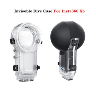 เคสดําน้ําที่มองไม่เห็นสําหรับ Insta360 X5 ใต้น้ํา 60m 197ft…