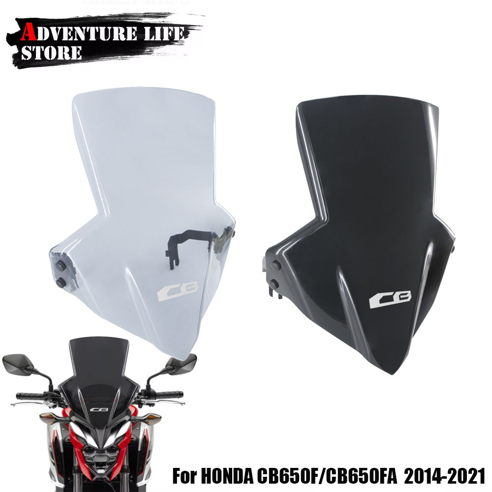 Gกระจกรถจักรยานยนต์กระจกสําหรับHonda CB650F CB 650 F CB 650F 2014-2021 ด้านหน้าFairingไฟหน้าWind Def