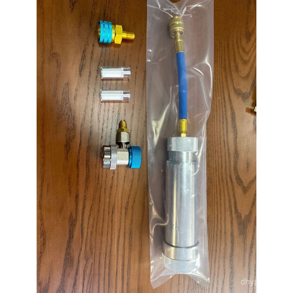 รถ 4S Plus ฉีดหลอดตรวจจับเครื่องทําความเย็น R1234yfR134a น้ํามันเครื่องปรับอากาศ/น้ํามันเสริม 1AE เค