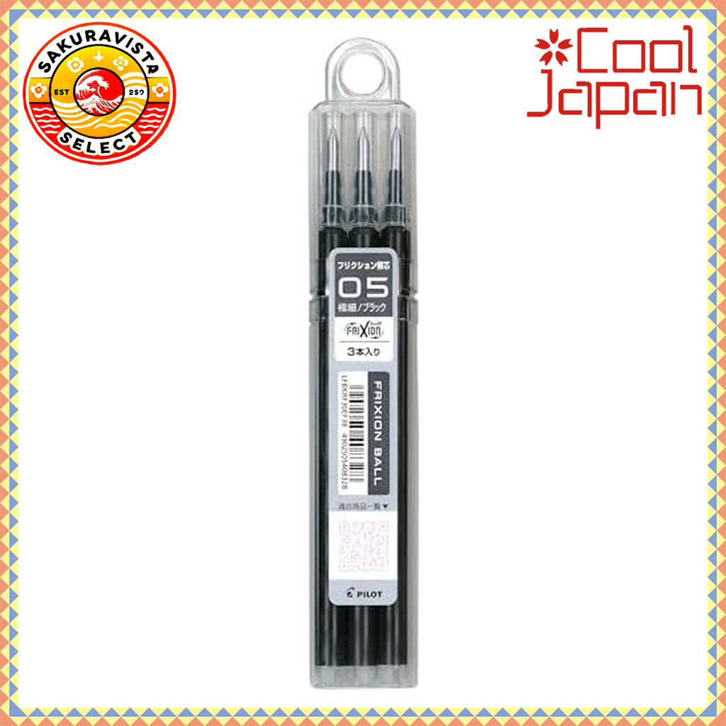 Pilot Refill Friction Ballpoint Pen 0.5mm Black 3 Pieces LFBKRF30EF3B 【Direct from Japan】