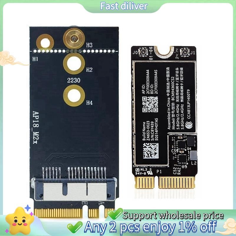 BCM94360CS2 NGFF M.2 Key A/E อะแดปเตอร์การ์ด WIFI BT 4.0 802.11Ac การ์ดสําหรับ 11 นิ้ว A1465 13 นิ้ว