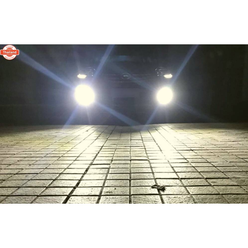 FOG LAMP หลอดไฟตัดหมอกไฟตัดหมอก 2สี ขาวสลัไอซ์ลูหลอดไฟรถยนต์LEDขั้วH11,H8,H16 ชุด2หลอด