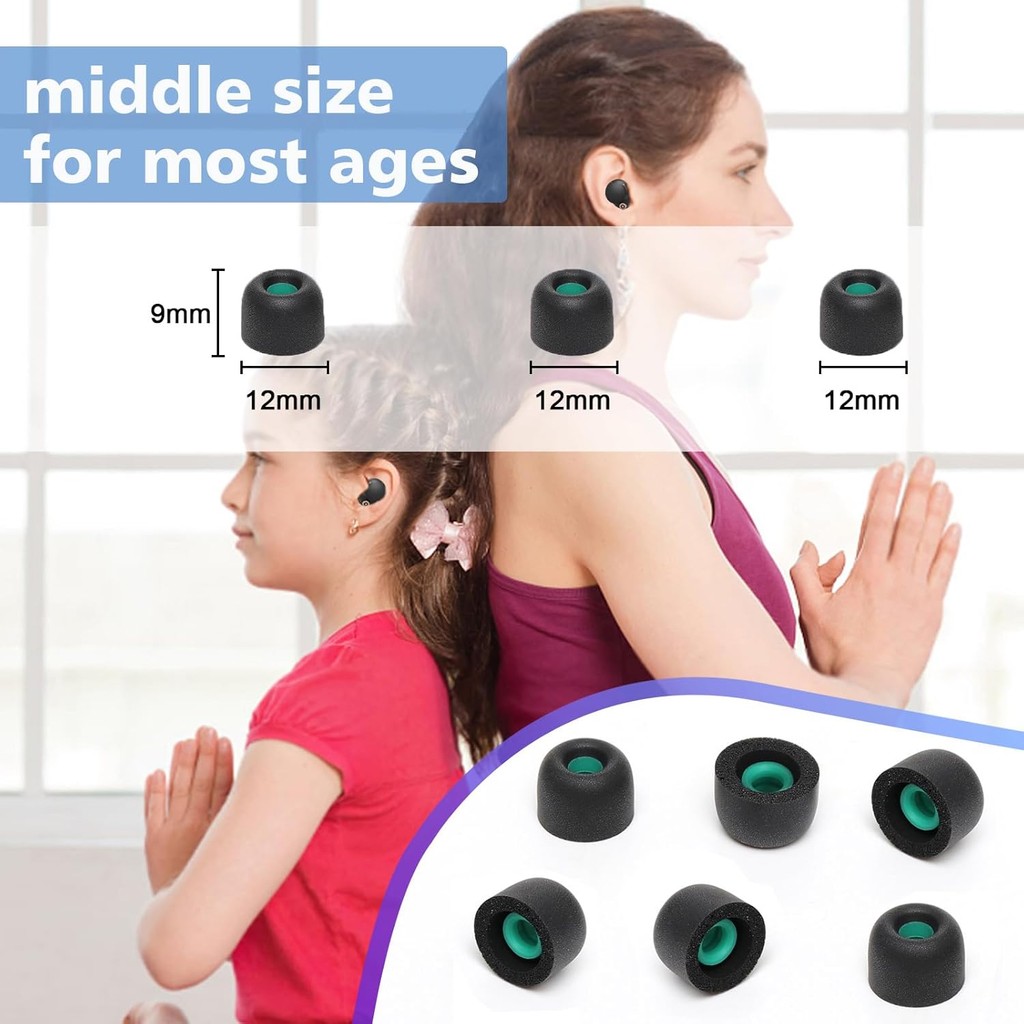 3 คู่หน่วยความจําโฟม Eartips Ear Buds สําหรับ Sony WF-1000XM4, เคล็ดลับหูเปลี่ยน Sony Ear Piece เคล็