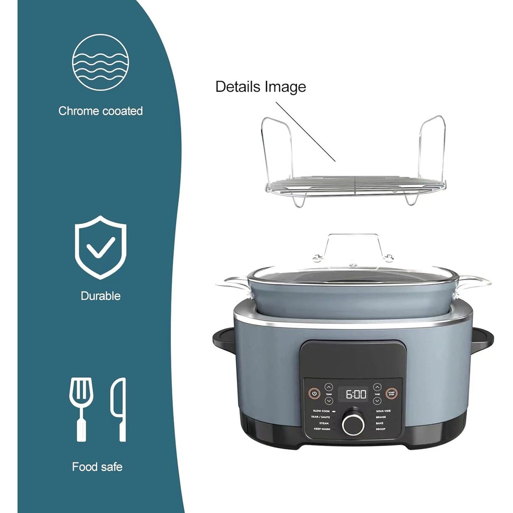 Steam and Roast Rack - ใช้ได้กับ Ninja Foodi Possible Cooker Pro 8.5 Qt MC1000/ MC1010/ MC1001 Serie