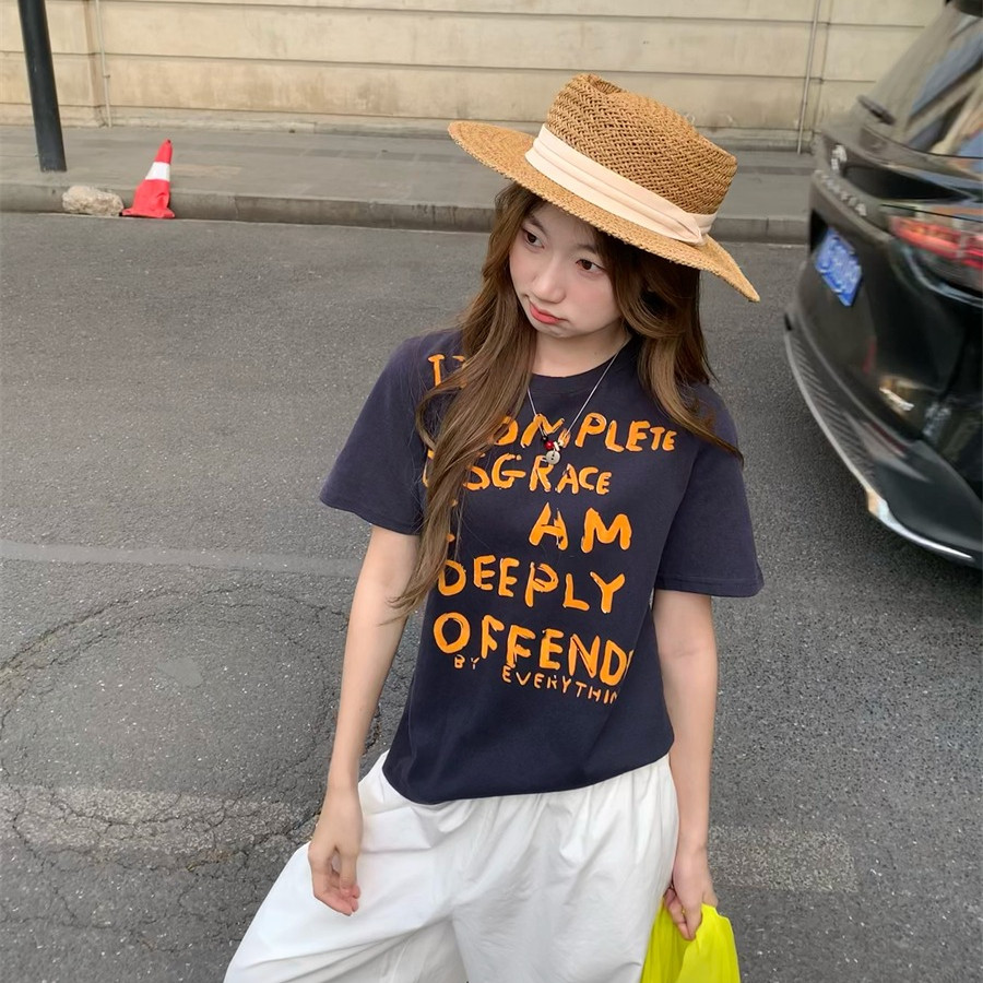 KYO 🌸 เกาหลีสไตล์ ผู้หญิง เสื้อยืด OVERSIZE COTTON 100% โคตรนุ่ม  