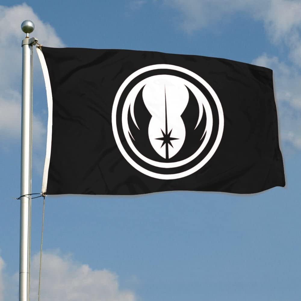 Jedi Order Flag แบนเนอร์สัญลักษณ์ Jedi 3x5Feet (สีดํา) AF9D