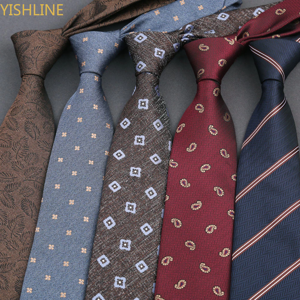 Vintage 7.5/8 ซม.Man Tie สีกากีสีฟ้าสีน้ําตาล Darker สีเนคไทแถบดอกไม้เนคไท Holiday Party