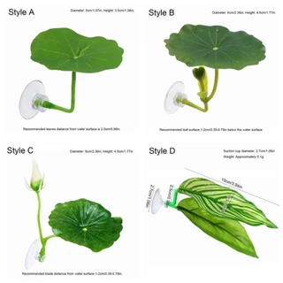 PEARLTH Fish Spaw ไม้ประดับ,ถ้วยดูดจําลองใบบัว/ใบประดิษฐ์ Betta Fish Rest Leaf,Rest/ซ่อน/วางปลาพลาสติก REST Terrace