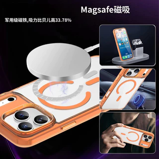 เคส ขอบสี PC ใส สำหรับ iPHONE 17 Air 17Pro 17Promax เคสชาร์ได้ สำหรับ ไอโฟน13,111 12 14,15 Pro Plus Promax 16 16Promax