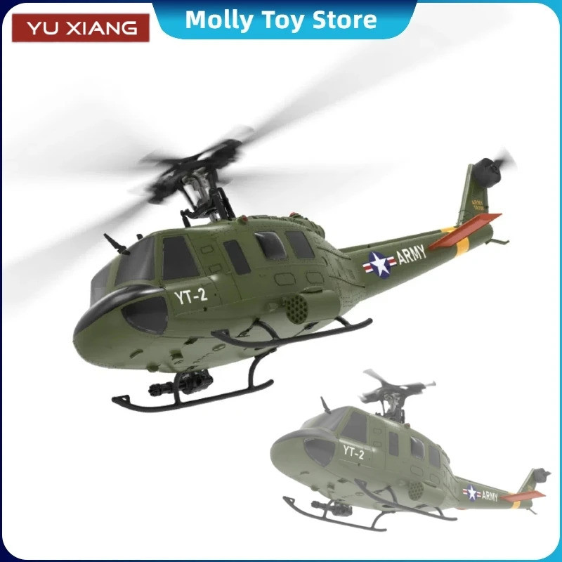 [NEW] Yuxiang F07 Uh1d Huey Rc เฮลิคอปเตอร์ 1/34 6 ช่อง Rtf Dual Brushless มอเตอร์พร้อม Light Flow ต