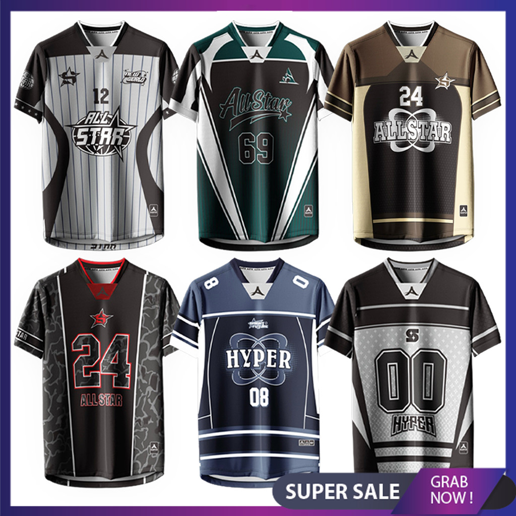 (BS) NFL KIDS ADULT JERSEY SUBLIMATION เสื้อยืด / BAJU NFL COLLAR JERSEY BUDAK DEWASA MAJ