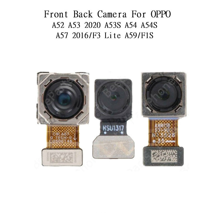 กล้องด้านหลังด้านหน้าสําหรับ OPPO A52 A53 A53S A54 A54S A57 A59 Selfie ด้านหน้าด้านหลังกล้องหลักความลึก Marco กล้อง FHLSP