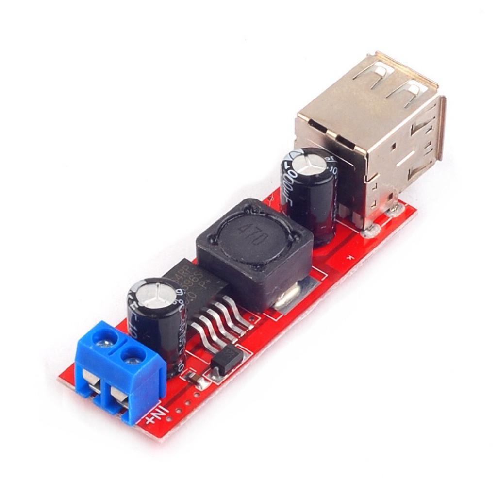 สินค้าใหม่ โมดูลควบคุมแรงดันไฟ USB คู่ 9V/12V/24V/36V ถึง 5V DC/DC 3A สำหรับการชาร์จรถยนต์