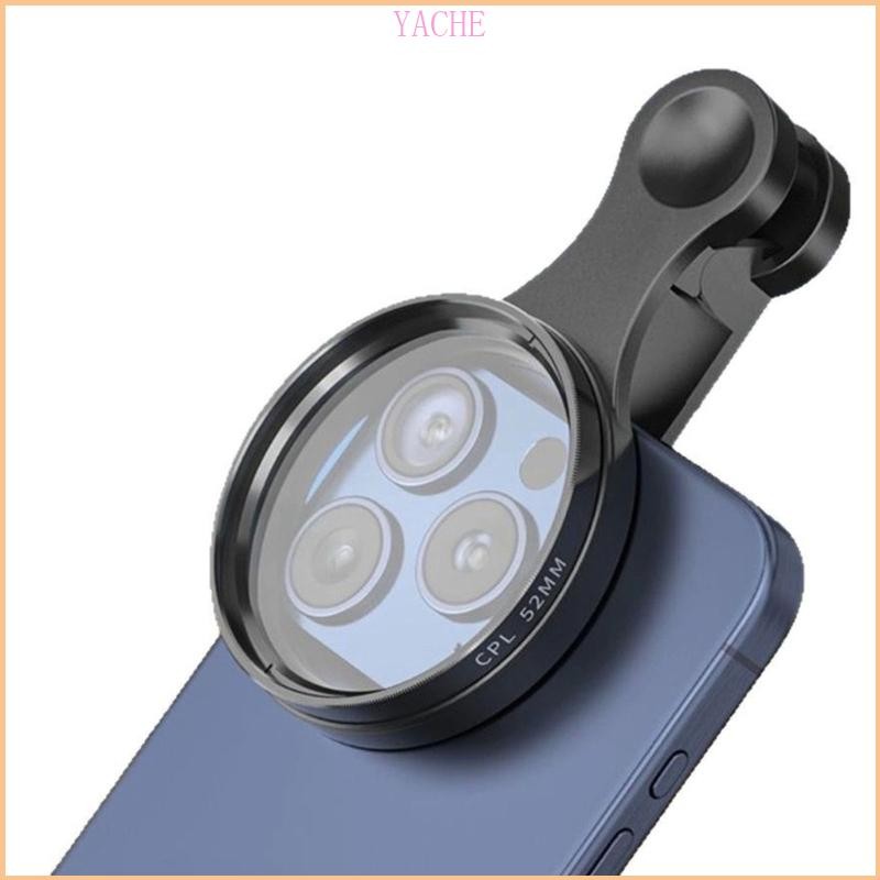 ตัวกรองการถ่ายภาพสมาร์ทโฟน YACHE กระจกออปติคอลและตัวกรอง CPL กรอบอลูมิเนียม