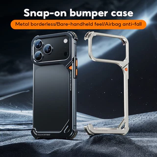 OATSBASF เคสโทรศัพท์โลหะกันชนเคสโทรศัพท์พร้อมขาตั้งเลนส์สําหรับ iPhone 17 Pro Max/17 Pro