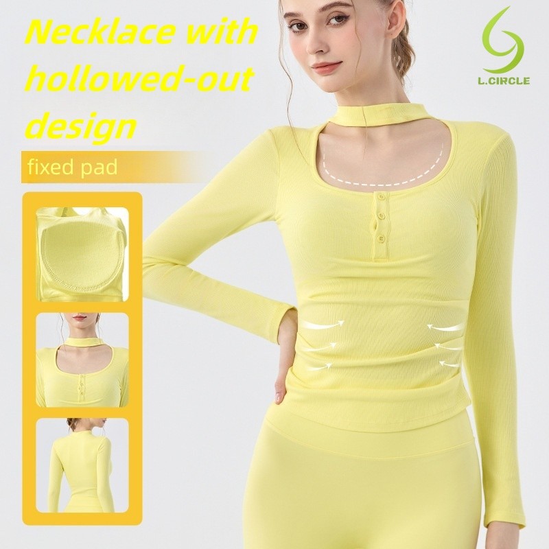 L.CIRCLE Yoga Sport ปุ่มคอกลมแบบคล้องคอ