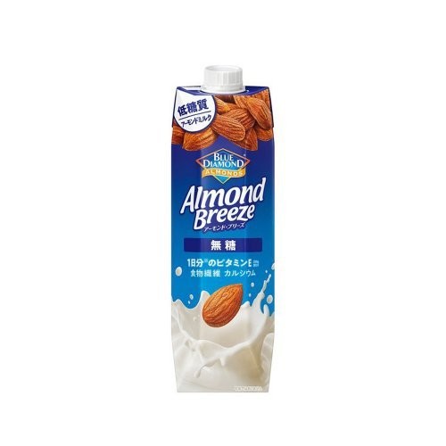 ฉลากไทยKagome Almond Breeze Unsweetened 1000ml.นมอัลมอนด์สูตรไม่มีน้ำตาล