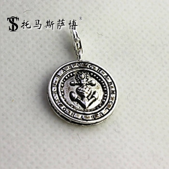 Love Faith Coin Pendant of Hope Logo-Thomas Sabo Thai Silver Plated Unique Popular Pendant Jewelry