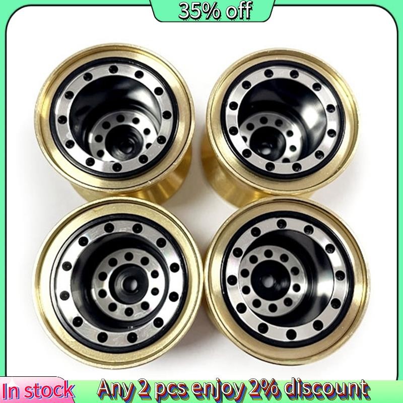 Hot-4Pcs ทองเหลือง Clamp แหวนโลหะ 1.0 ล้อ Hub สําหรับ FMS FCX24 Max Smasher 1/24 RC Crawler รถอะไหล่อัพเกรด