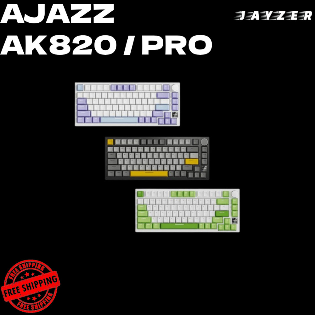 SG AJAZZ AK820 / AK820 PRO คีย์บอร์ดเชิงกล RGB 75% HOT SWAPPABLE RGB GASKET