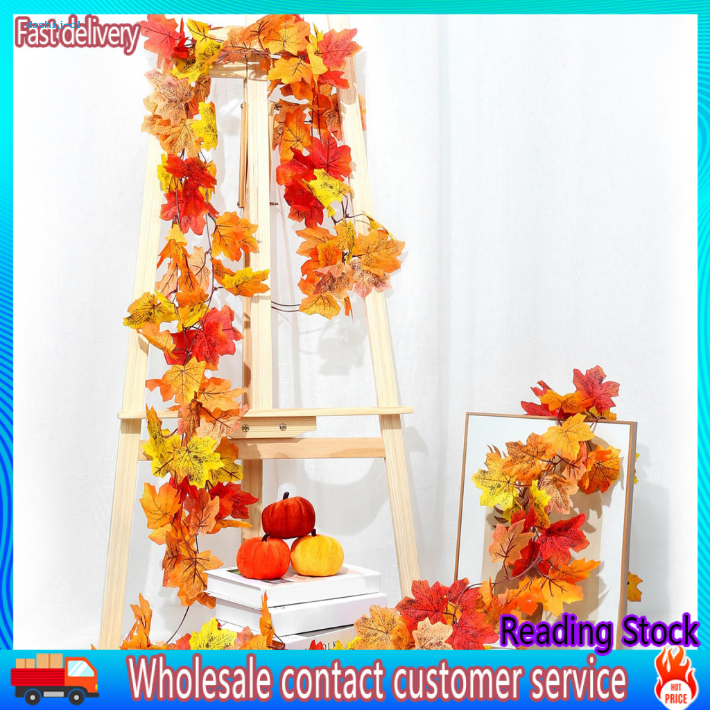 DA * ประดิษฐ์ Maple Leaf ตกแต่งวันขอบคุณพระเจ้า Maple Leaf ตกแต่งประดิษฐ์ Maple Leaf Garland พร้อมดอ